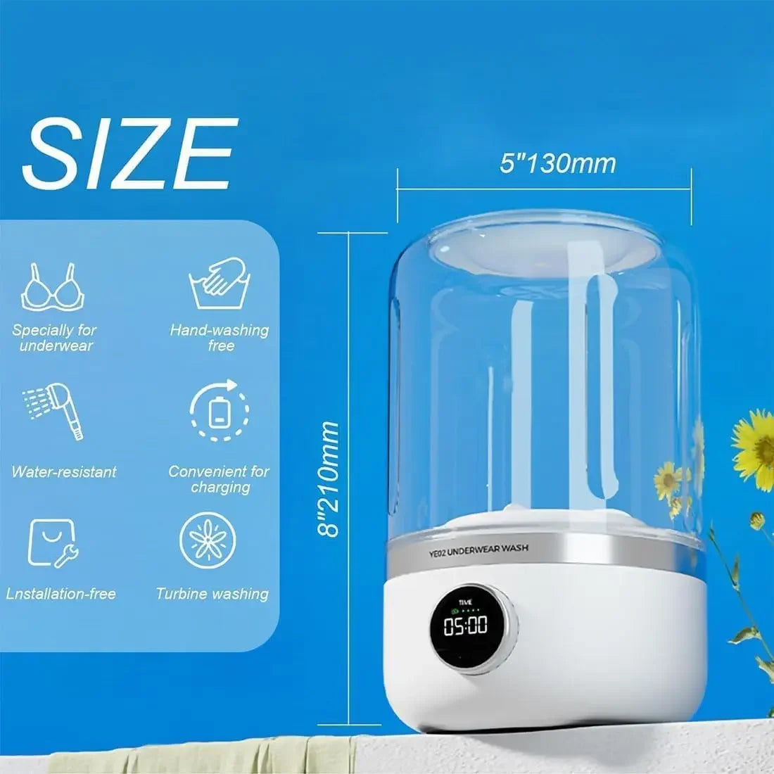 Mini Rechargeable Washing Machine