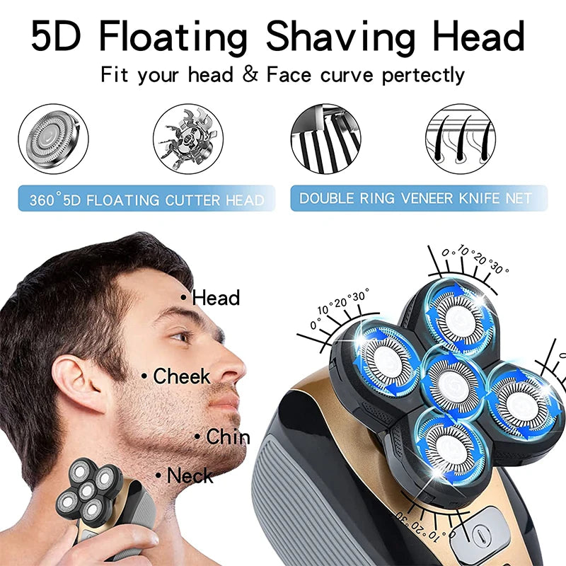 5 In 1 Electric Head Shaver