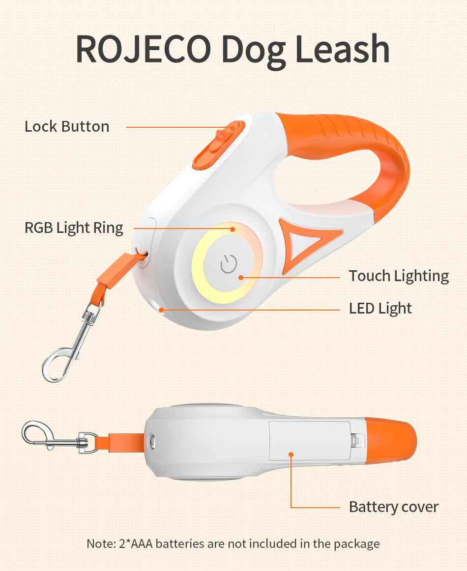 Dog Retractable LED Leash
