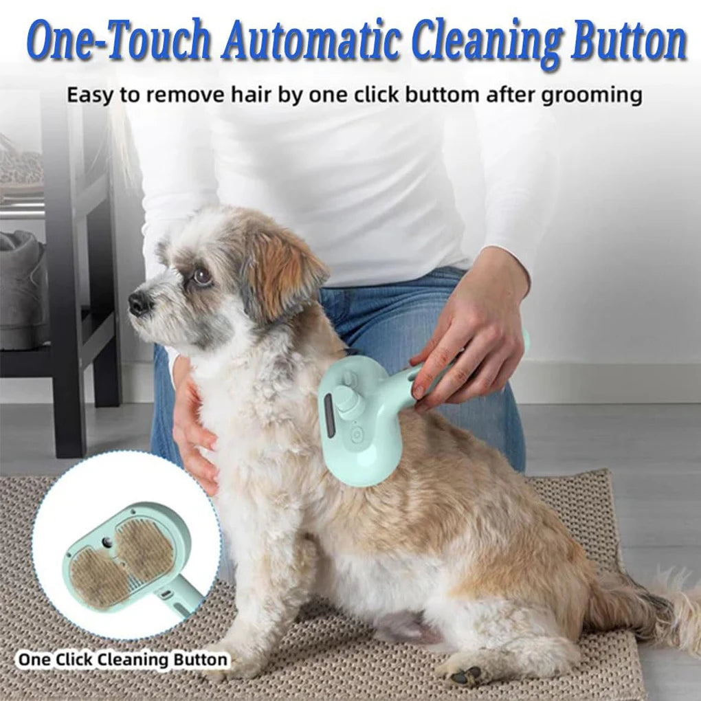 Dog Grooming Steam Spray Brush